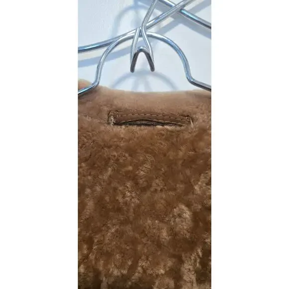 Sheepskin Shop Portland Sheepskin Coat Bone Buttons Vintage Size 40 - Picture 6 of 13